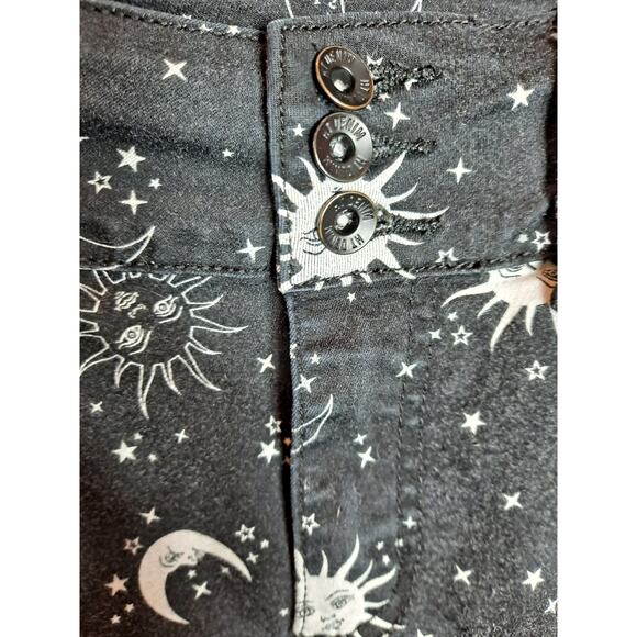 HT Hot Topic Denim Black & White Celestial Hi-Rise Super Skinny Jeans Size‎ 11 - Picture 4 of 7